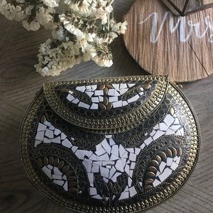 Boho handmade clutch, wedding clutch
